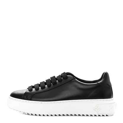 Louis Vuitton Calfskin Time Out Sneakers 37.5 Black 1 of 7
