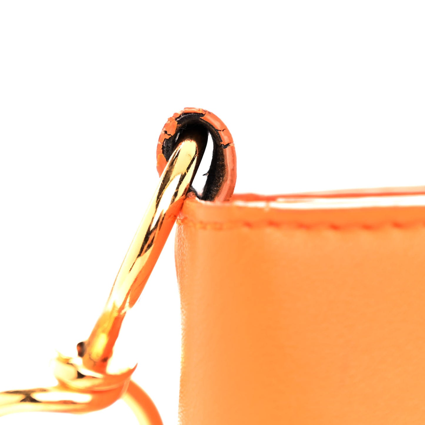 Eco Alter Nappa Perforated Logo Mini Crossbody Orange
