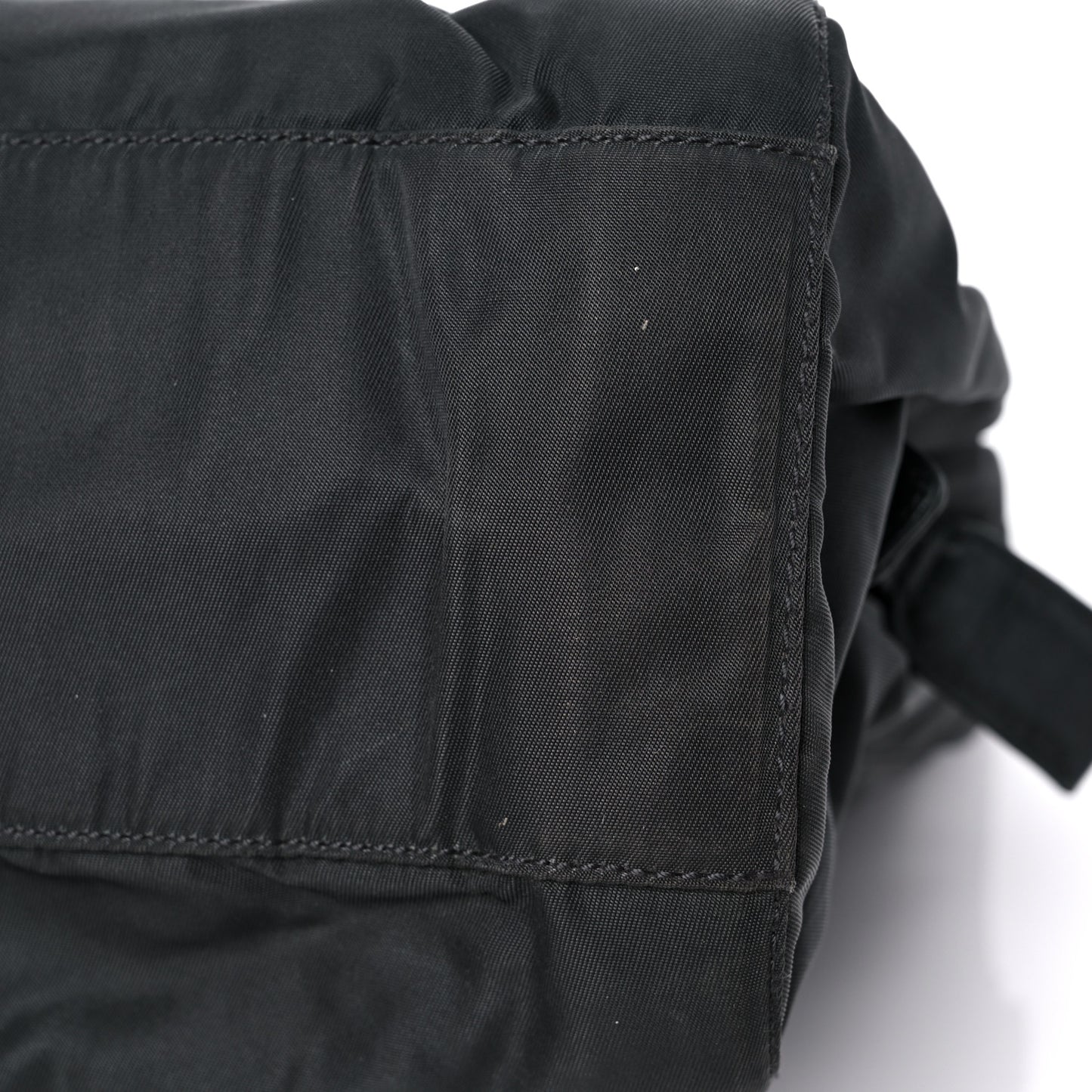 Tessuto Nylon Chain Shoulder Bag Asfalto