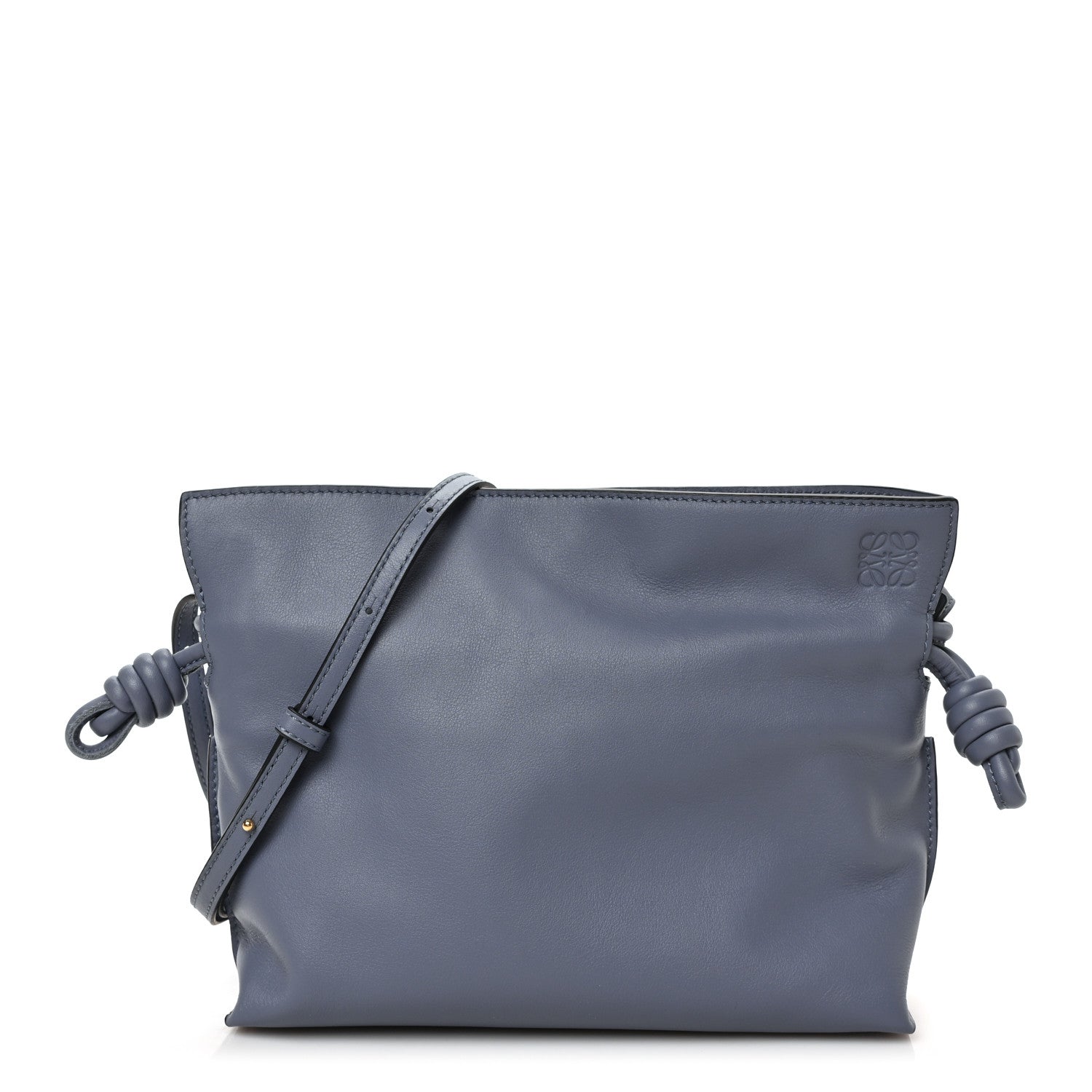 Loewe Calfskin Mini Flamenco Knot Bag Indigo Tan 1 of 8