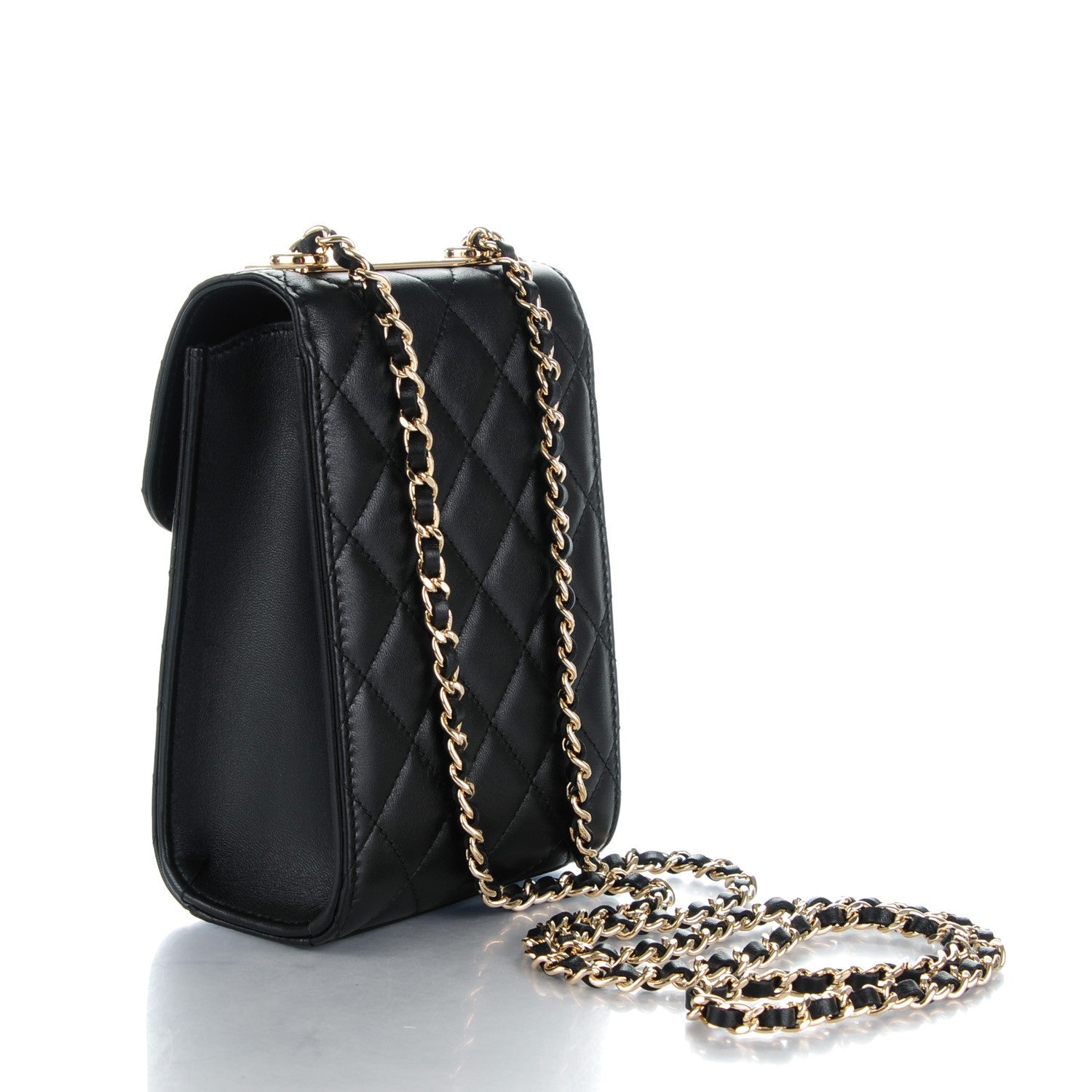 Chanel Lambskin Quilted Trendy CC Phone Holder Black 3 of 8