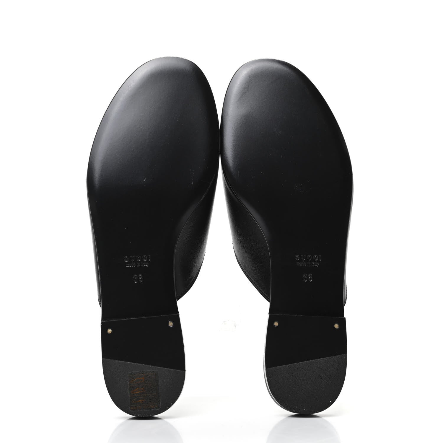 Gucci Malaga Kid Horsebit Slide Sandals 36 Black 5 of 8