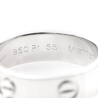 Cartier Platinum 5.5mm LOVE Ring 55 7.25 5 of 7