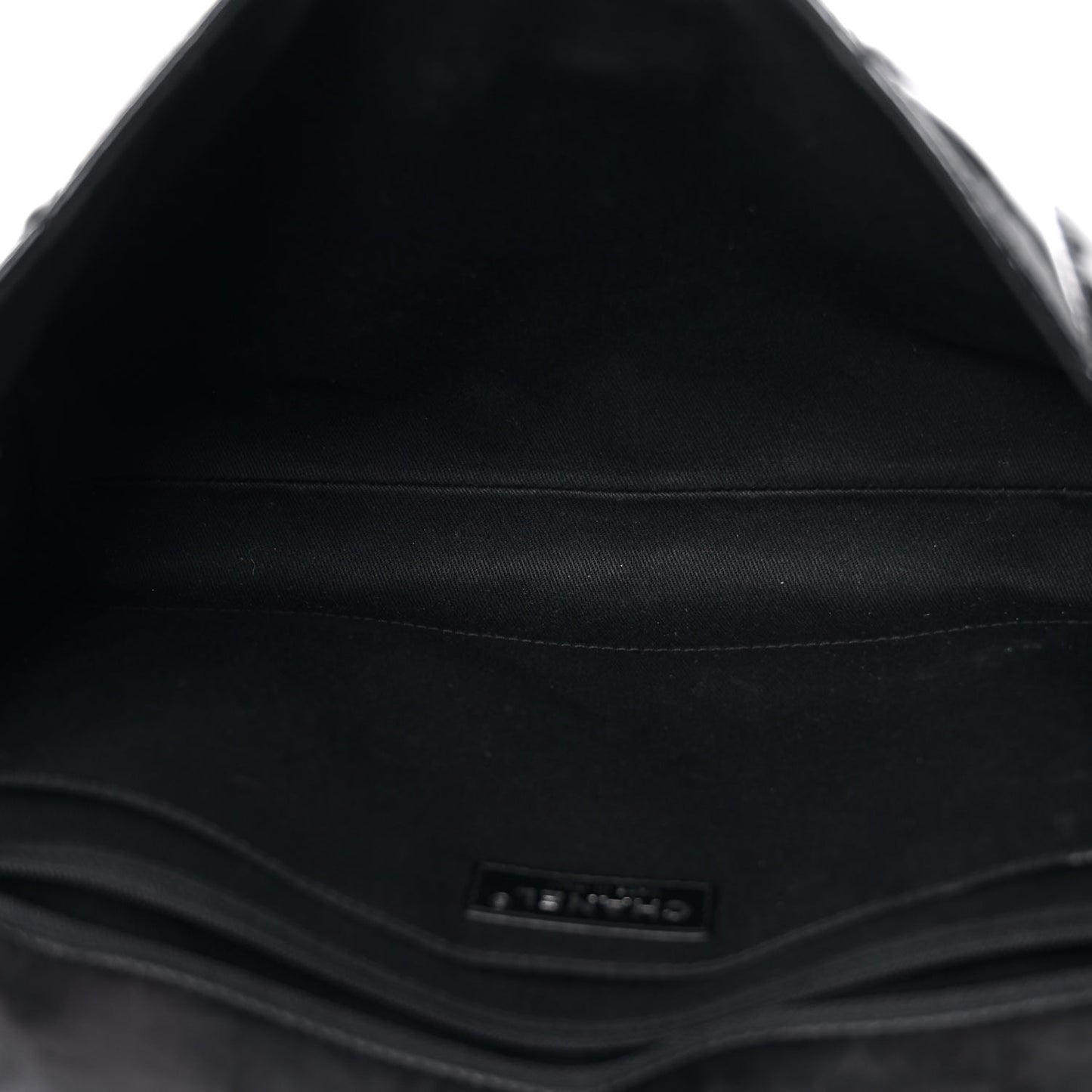 Vinyl Quilted In the Business Flap Bag Black
