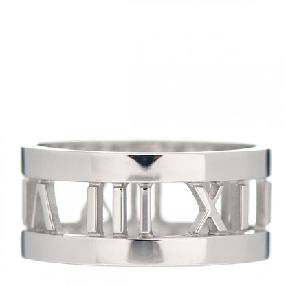 Tiffany 18K White Gold Diamond Wide Atlas Open Ring 56 7.5 3 of 5