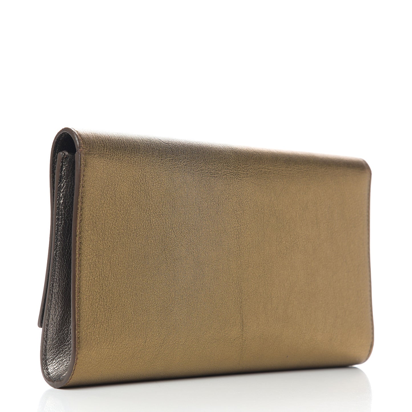 Metallic Calfskin Monogram Large Belle De Jour Clutch Gold