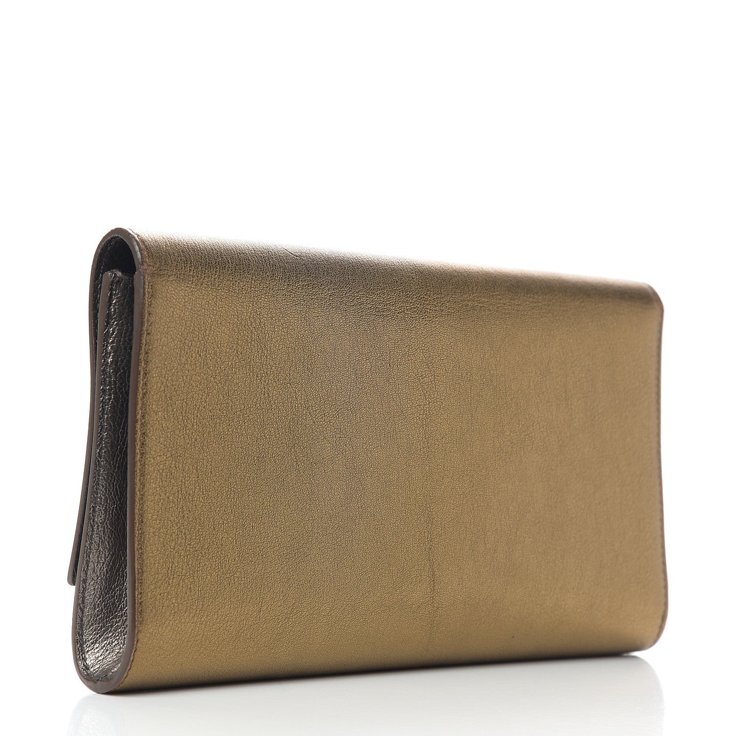 Saint Laurent Metallic Calfskin Monogram Large Belle De Jour Clutch Gold 2 of 8