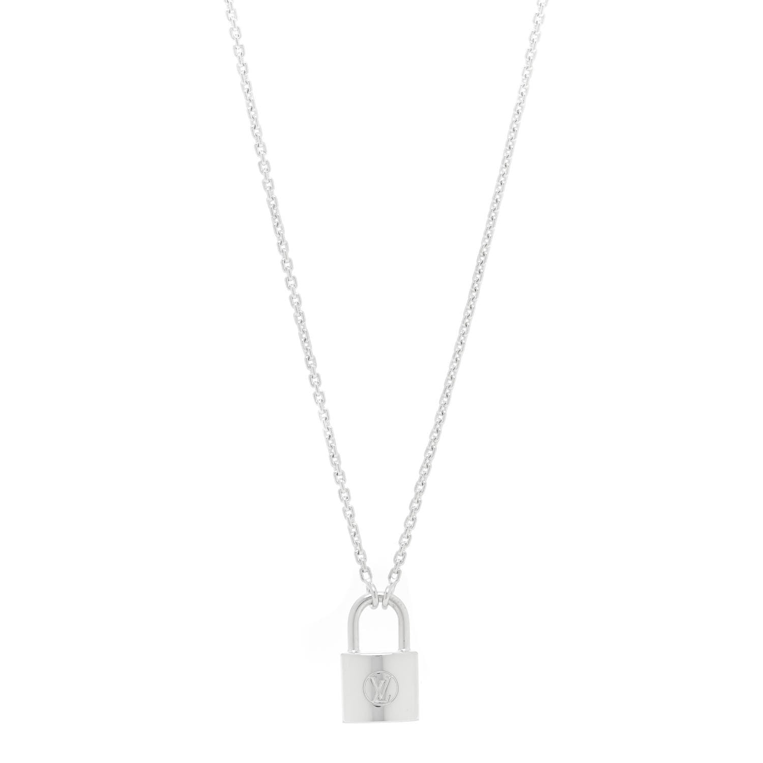 Louis Vuitton Sterling Silver Lockit Necklace 1 of 5
