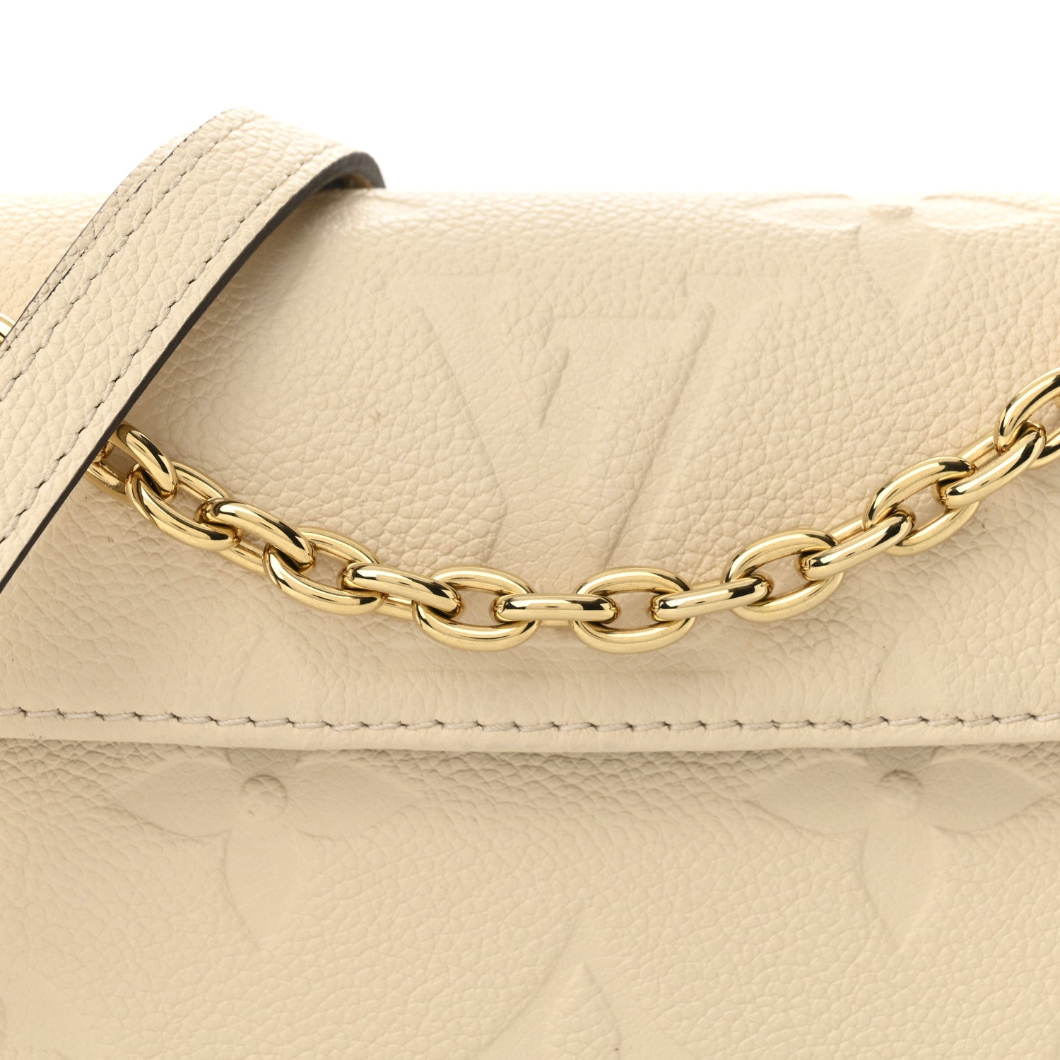 Louis Vuitton Empreinte Monogram Giant Ivy Wallet On Chain Cream 7 of 9