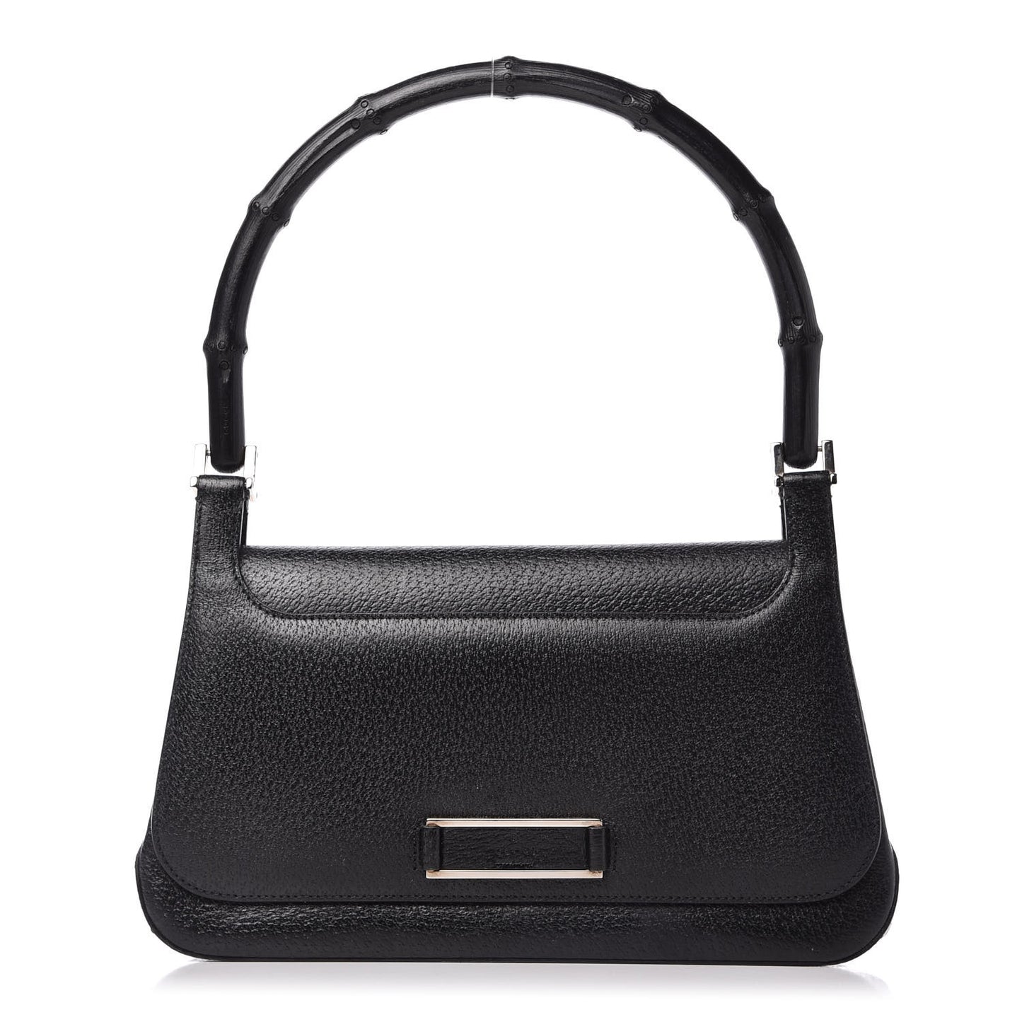 Calfskin Bamboo Baguette Shoulder Bag Black