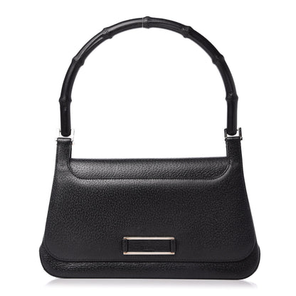 Gucci Calfskin Bamboo Baguette Shoulder Bag Black 1 of 10