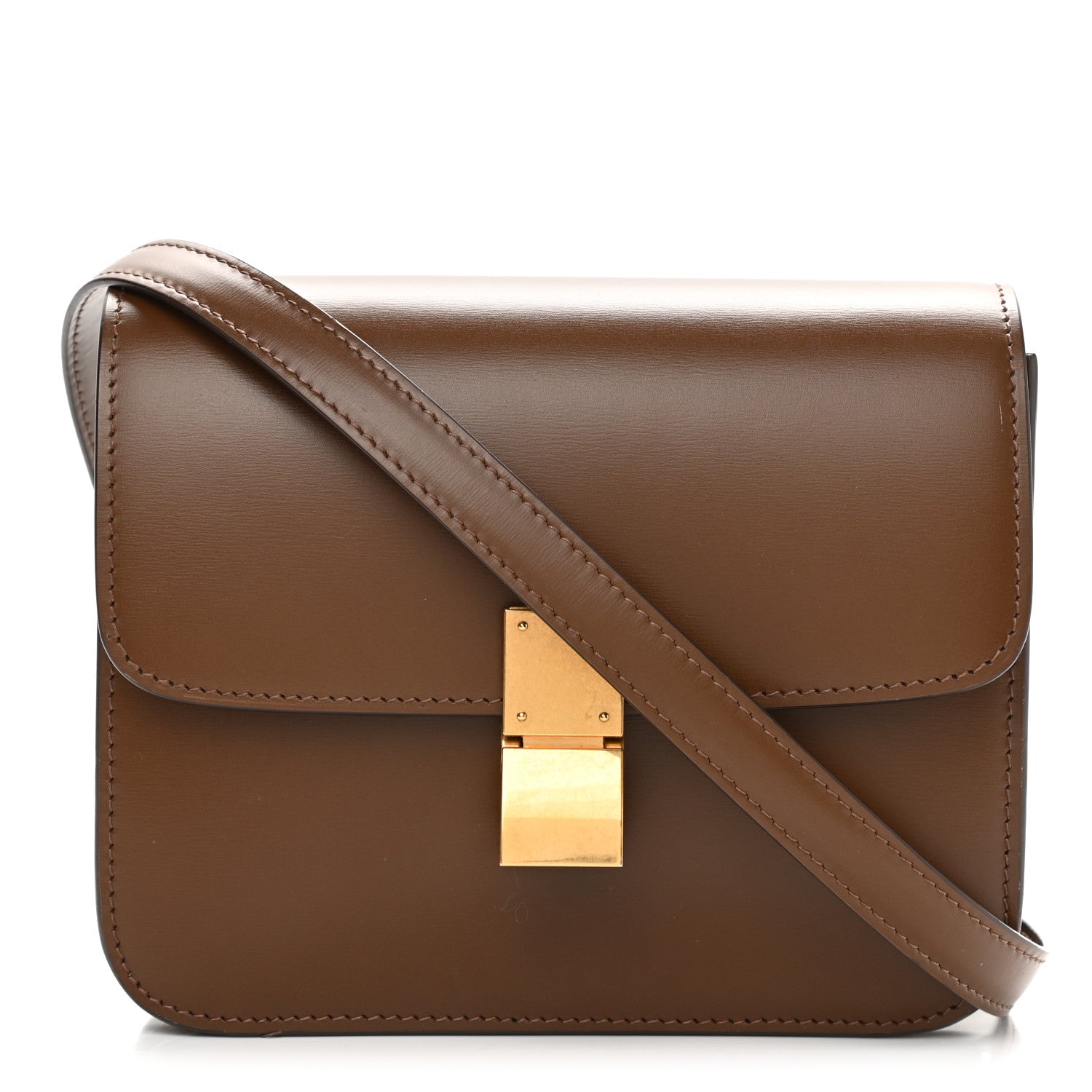 Celine Box Calfskin Teen Classic Box Flap Bag Camel 1 of 12