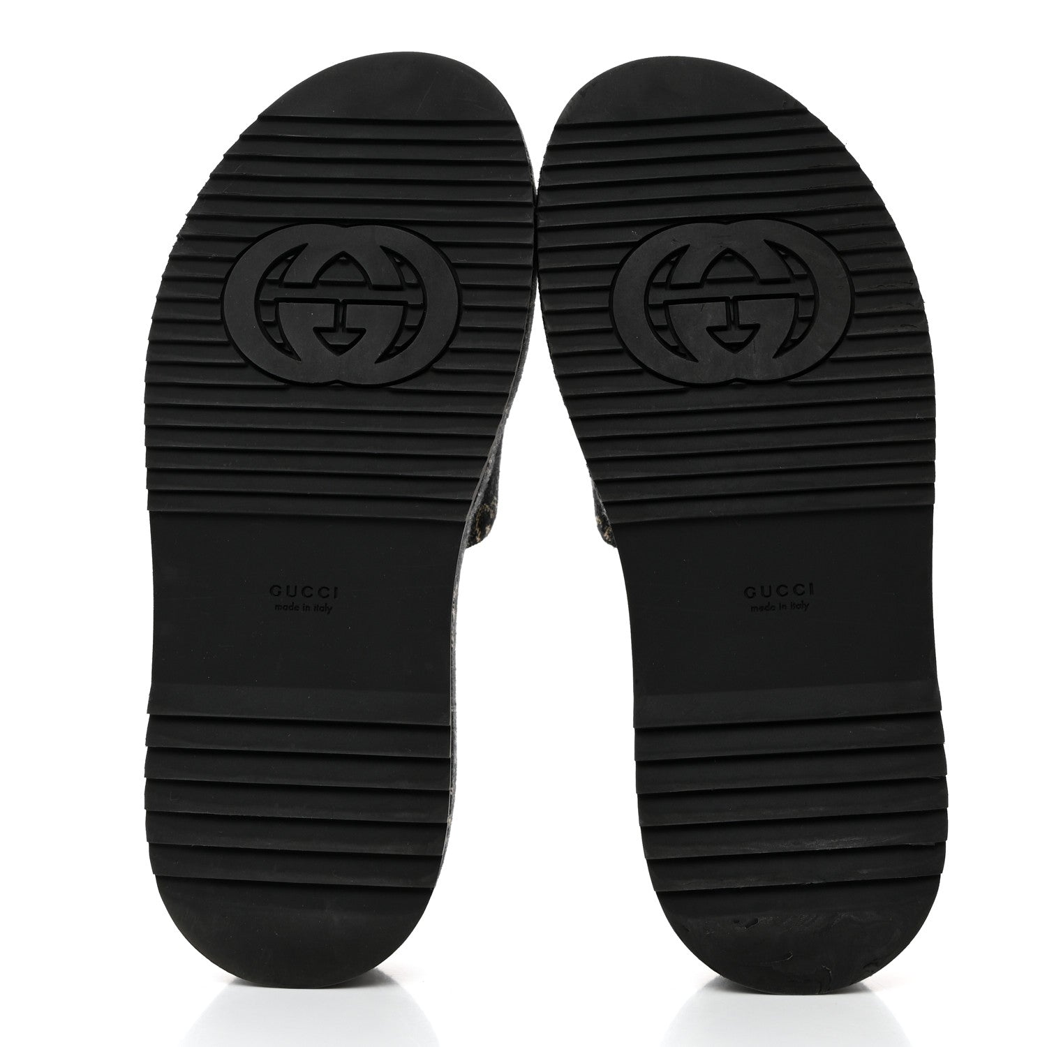 Gucci Jacquard Black Denim GG Monogram Angelina Platform 55mm Slide Sandals 39 Black Ivory 5 of 10