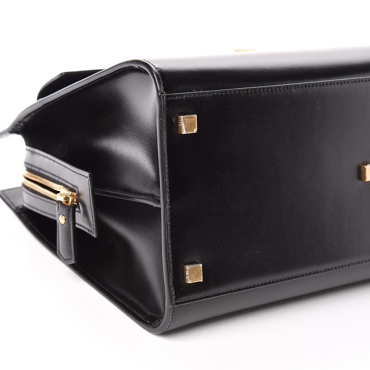Saint Laurent Shiny Calfskin Medium Uptown Tote Black 12 of 13