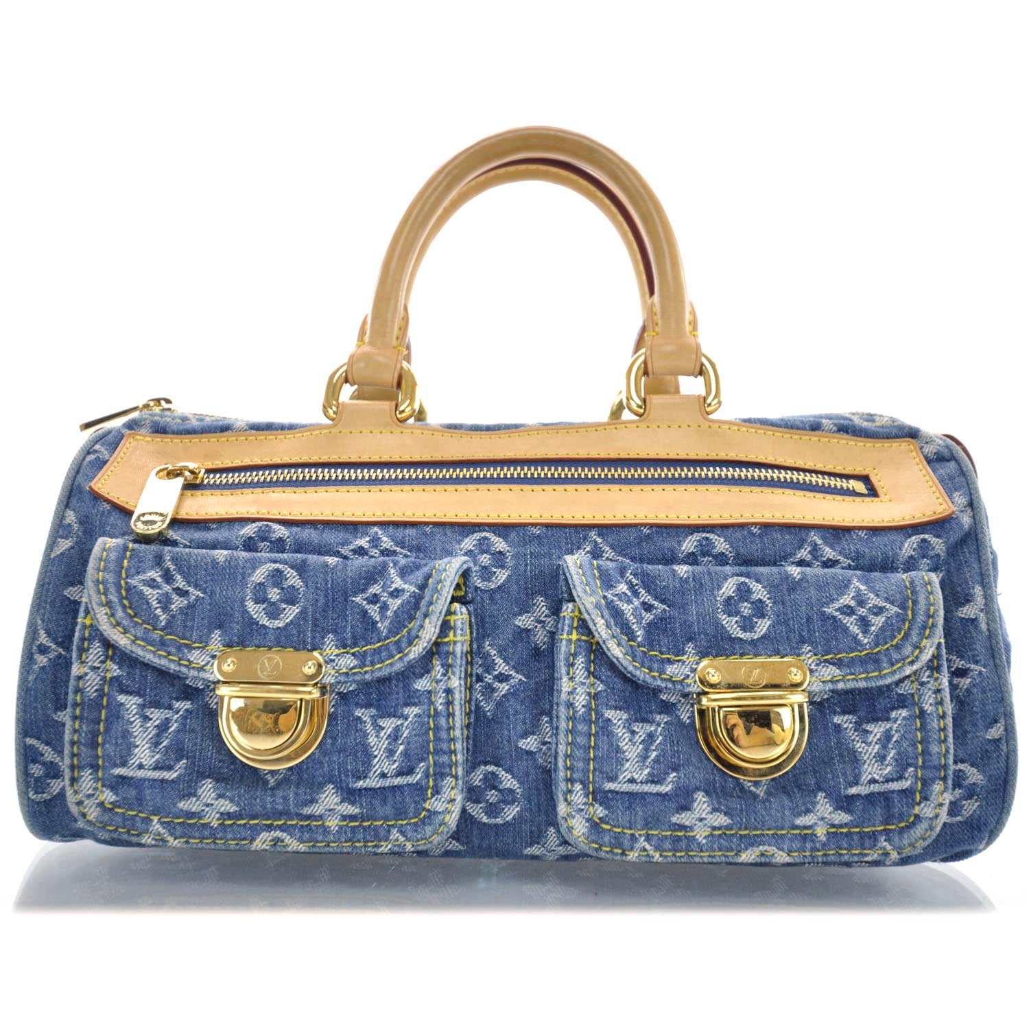 Louis Vuitton Monogram Denim Neo Speedy Blue 1 of 9