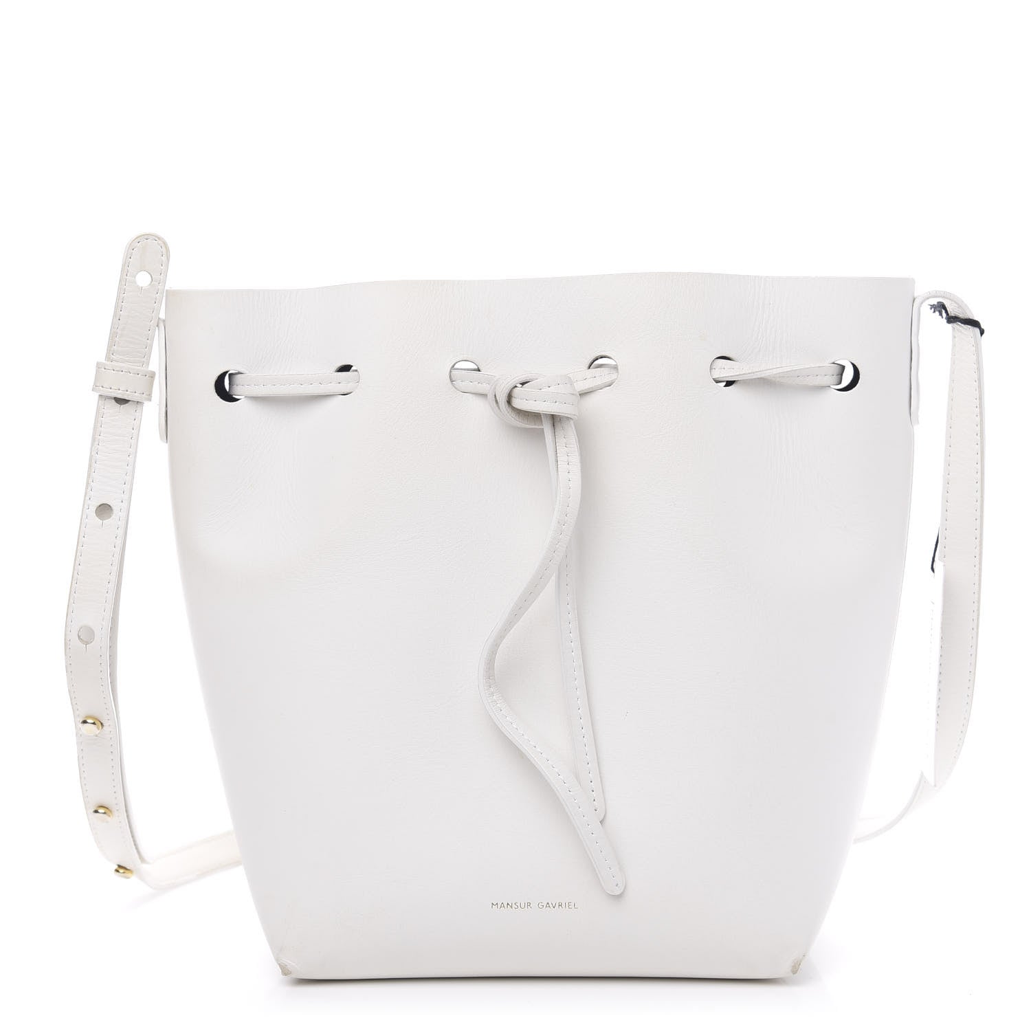 Mansur Gavriel Calfskin Mini Bucket Bag White 1 of 11