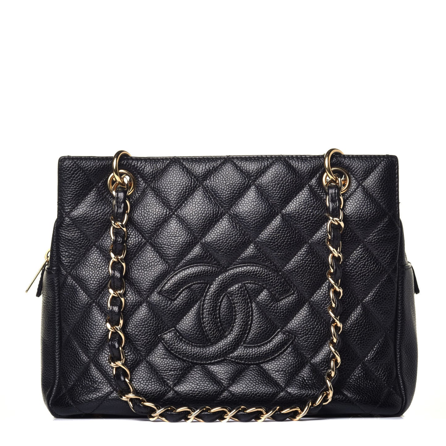 Caviar Quilted Petit Timeless Tote PTT Black