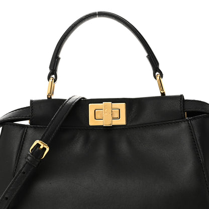 Fendi Nappa Mini Peekaboo Iconic Satchel Black 8 of 11