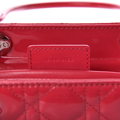 Christian Dior Patent Cannage Medium Lady Dior Fuchsia 7 of 11