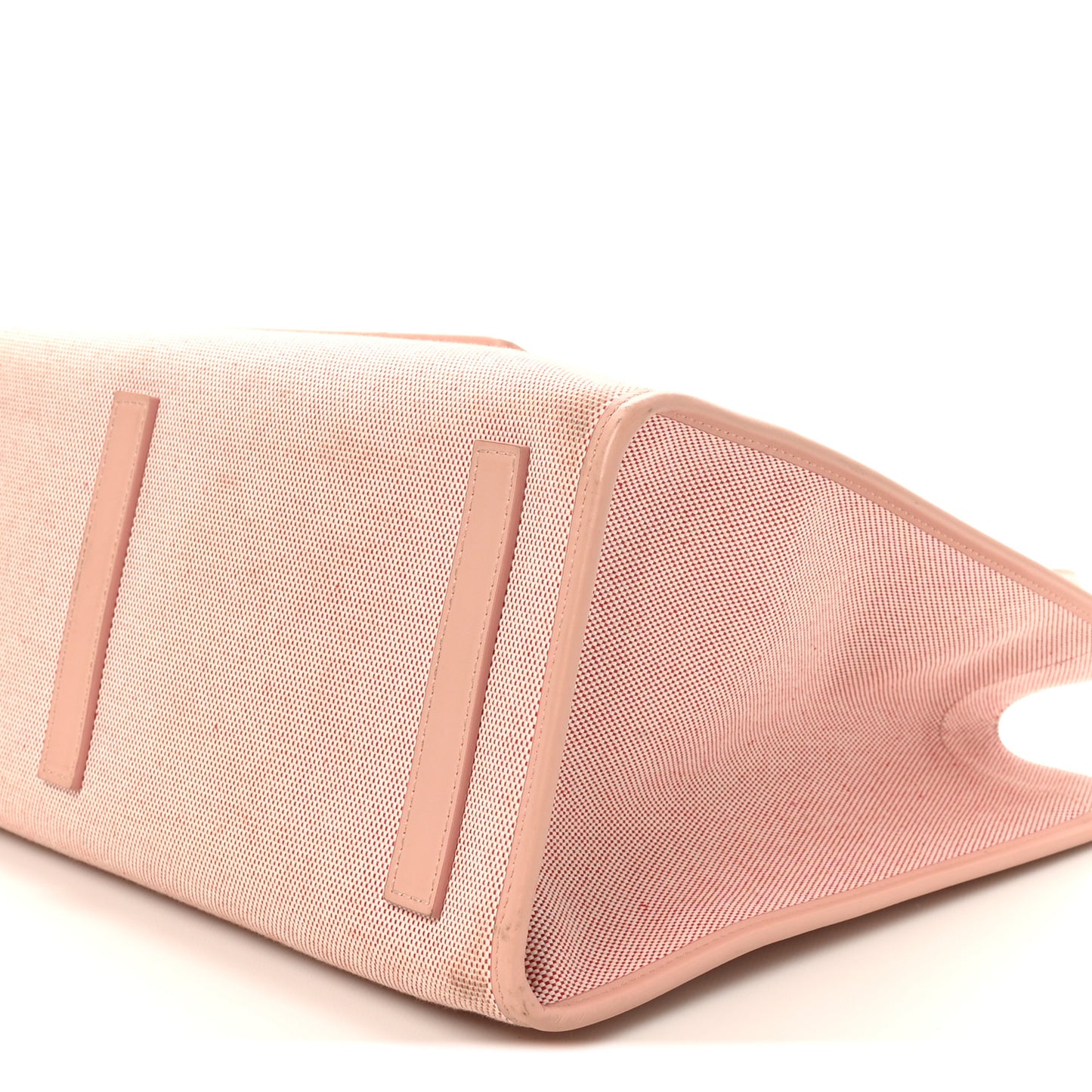 Canvas Smooth Calfskin Medium Two Tone Freya Tote Dusty Pink
