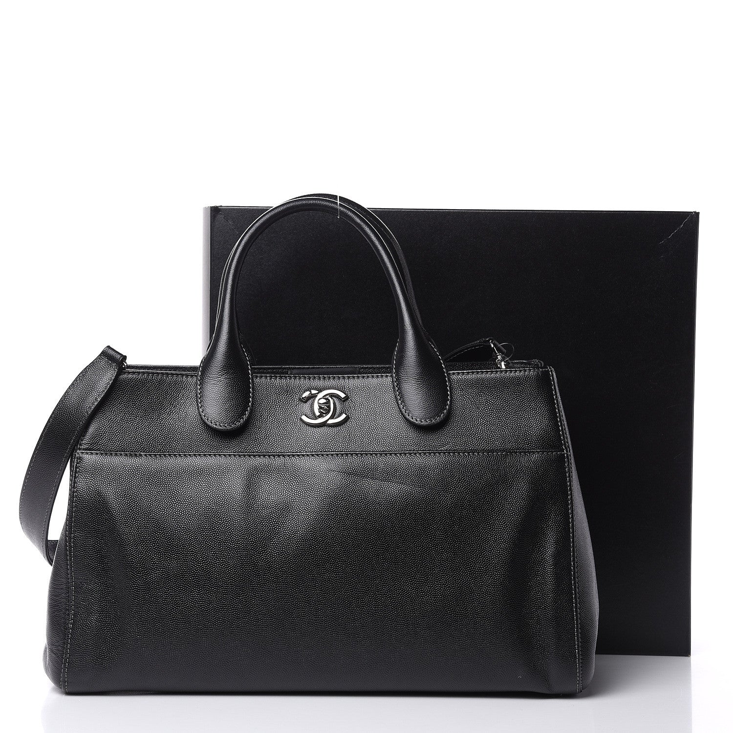Chanel Caviar Cerf Executive Shopper Tote Black 14 of 16