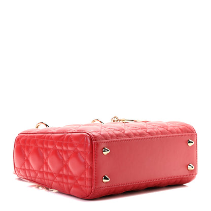 Christian Dior Lambskin Cannage Small My Lady Dior Red 10 of 11