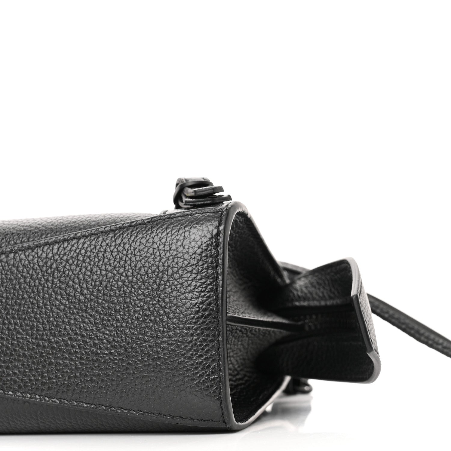 Balenciaga Grained Calfskin Neo Classic Black Hardware Nano City Crossbody Black 9 of 9