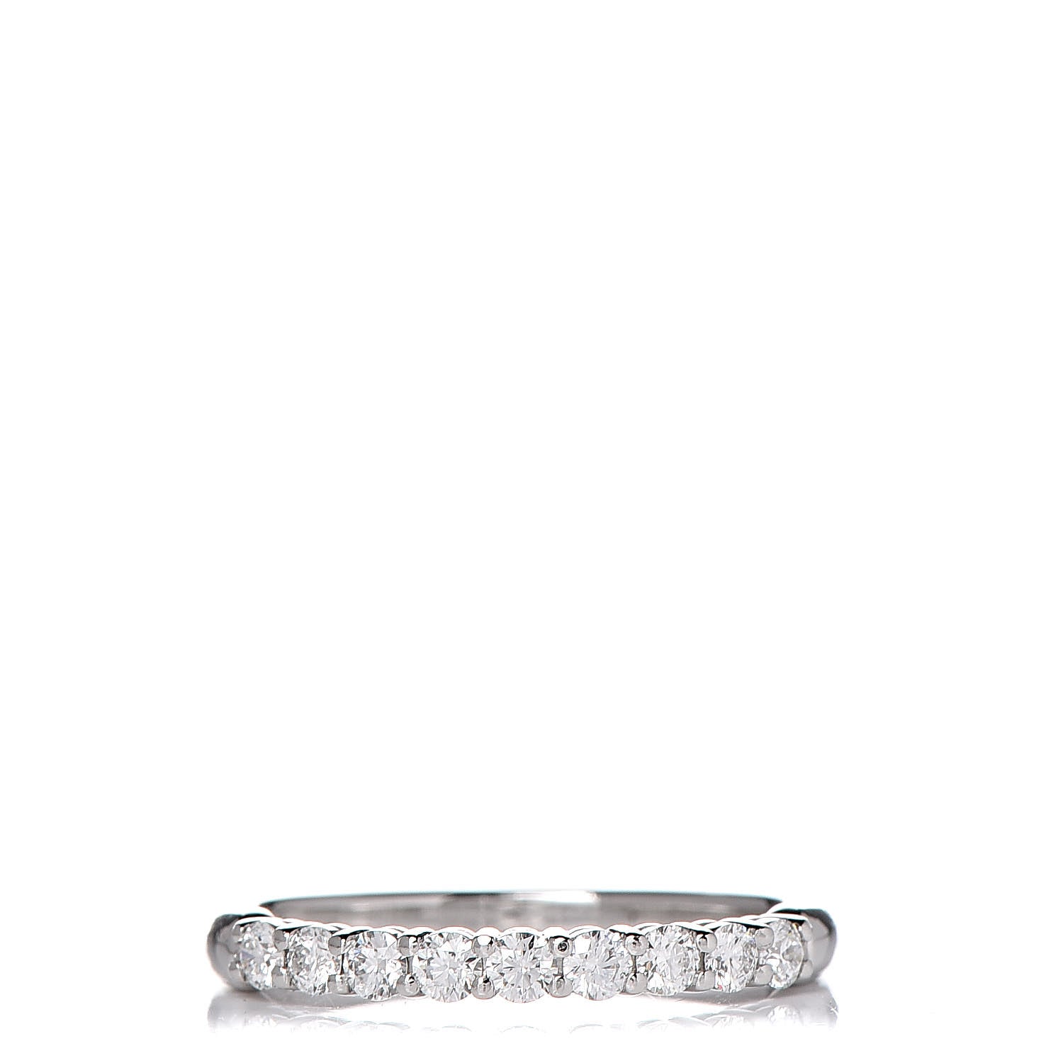 Tiffany Platinum Diamond 2.2mm Embrace Half Circle Band Ring 50 5.25 1 of 5