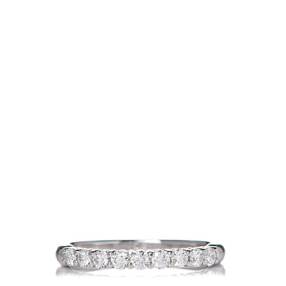 Tiffany Platinum Diamond 2.2mm Embrace Half Circle Band Ring 50 5.25 1 of 5