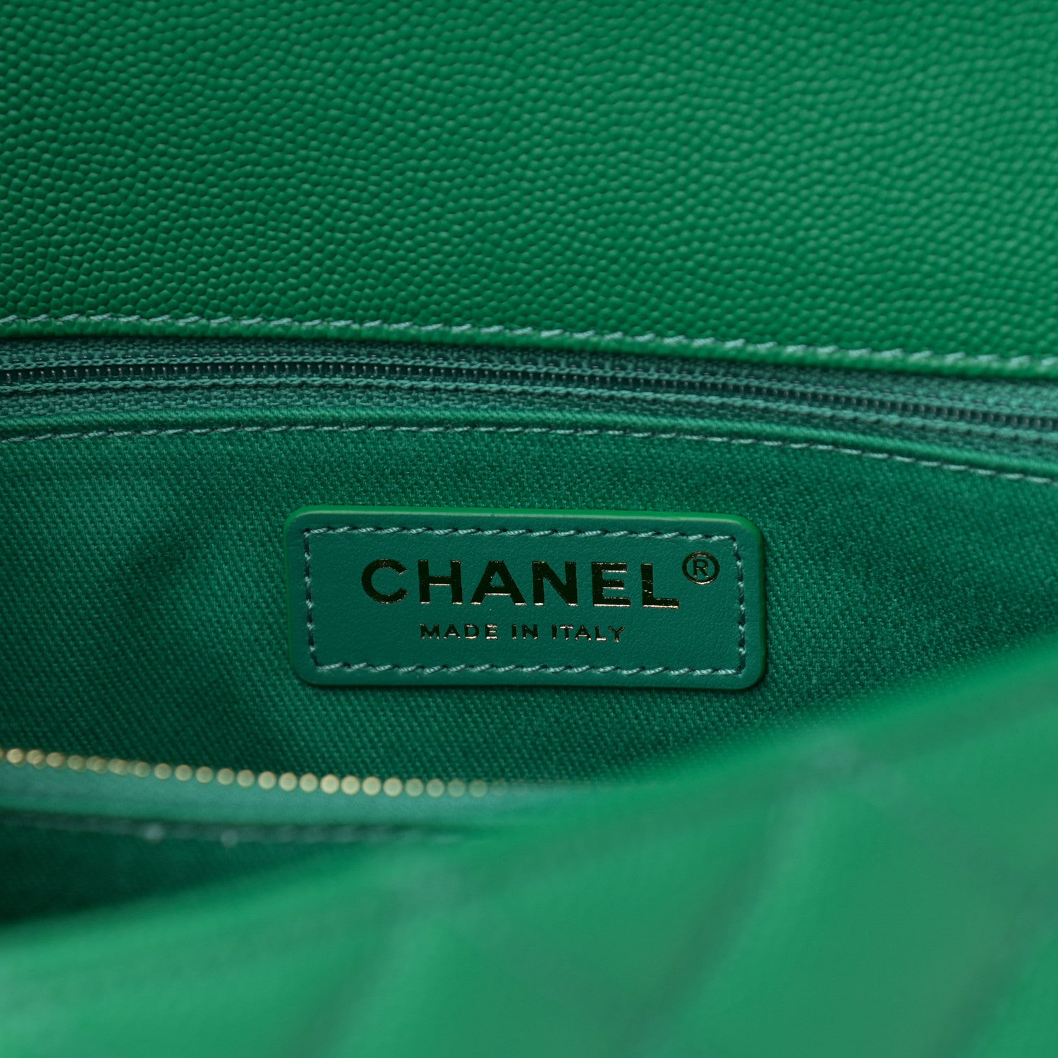Chanel Caviar Quilted Small Coco Handle Flap Green 5 of 9