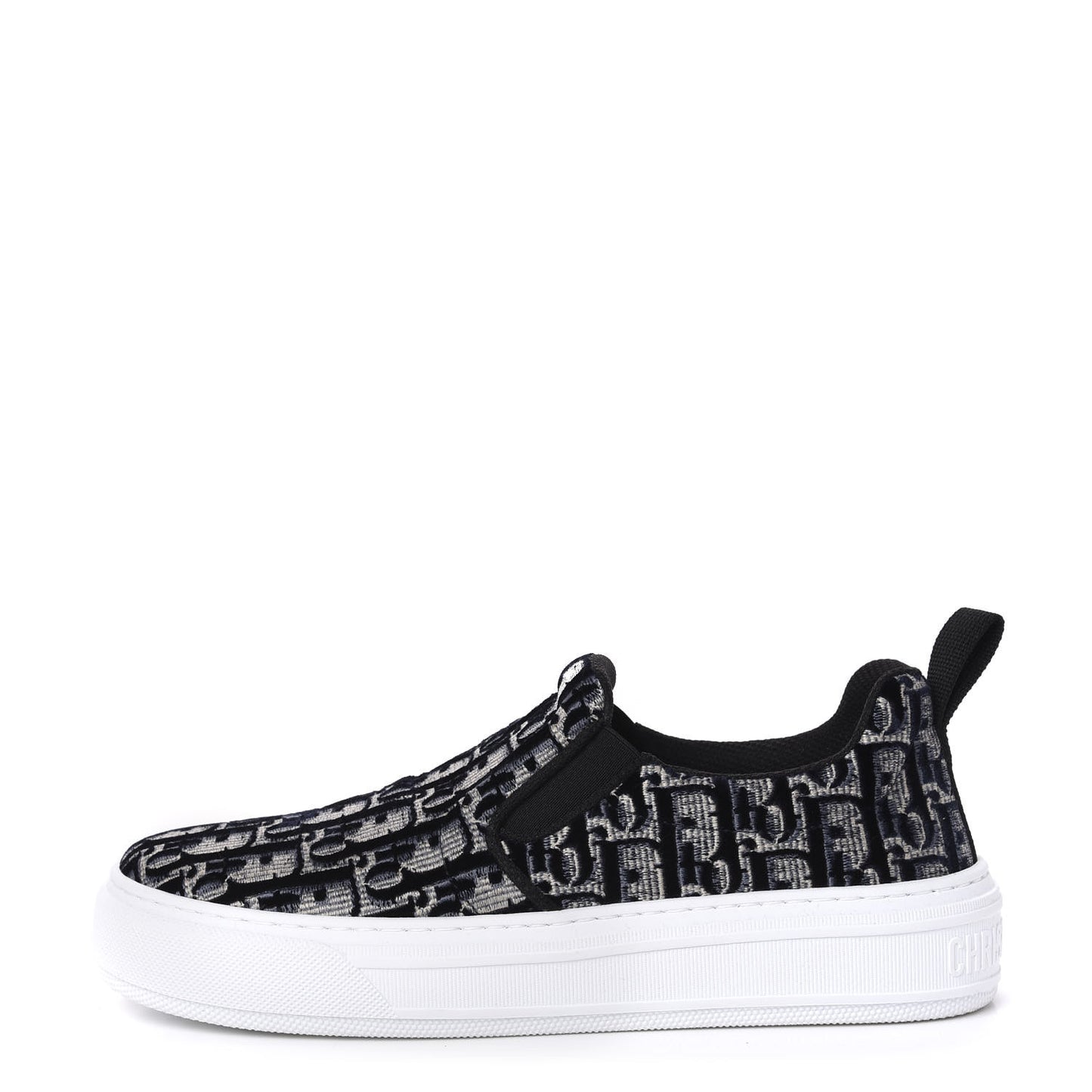 Velvet Oblique Womens Solar Slip On Sneakers 37 Deep Blue