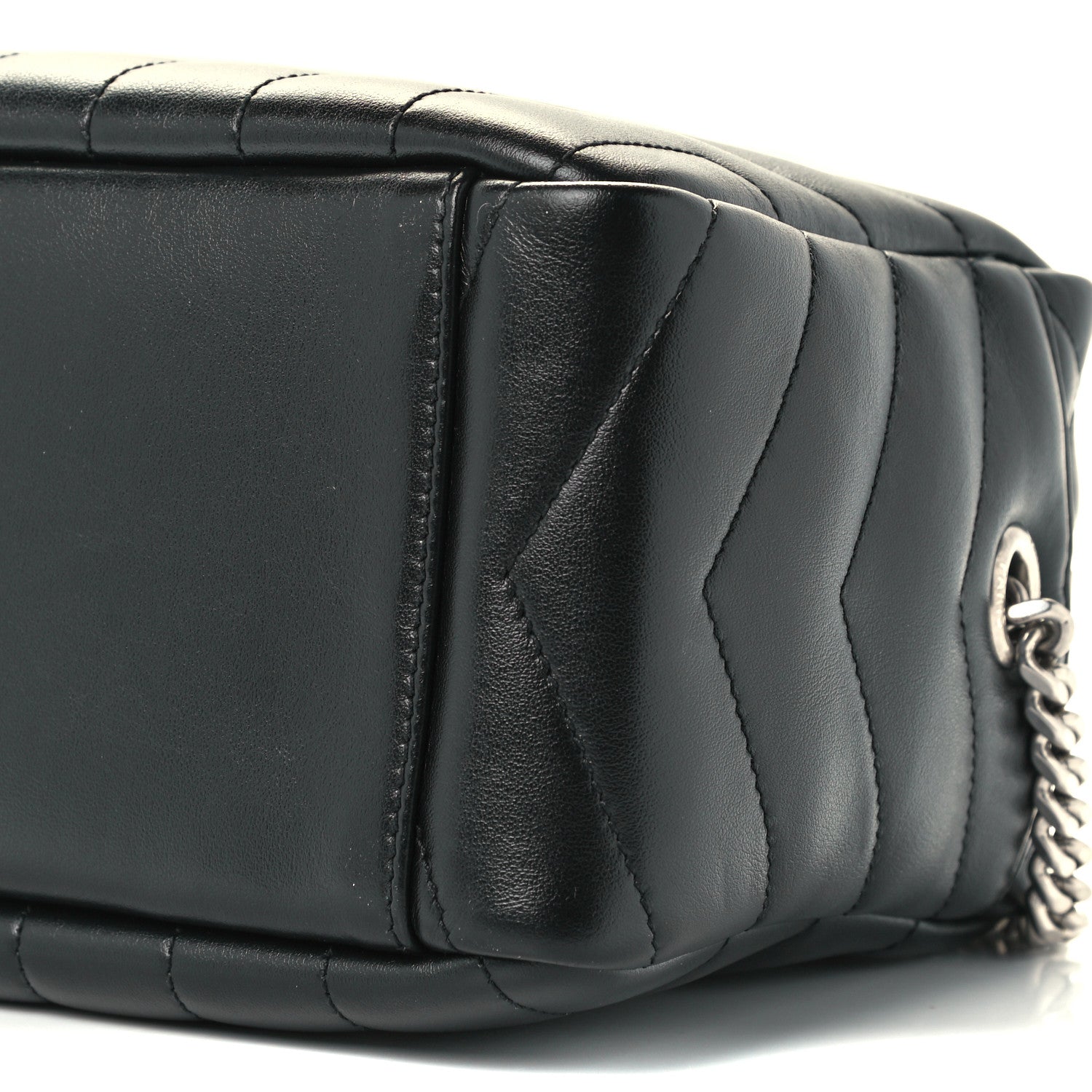 Saint Laurent Calfskin Y Quilted Monogram Small Loulou Bowling Bag Black 11 of 11