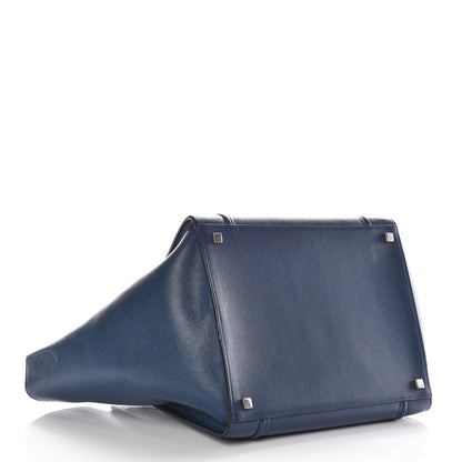 Celine Grained Calfskin Medium Phantom Luggage Indigo 4 of 21