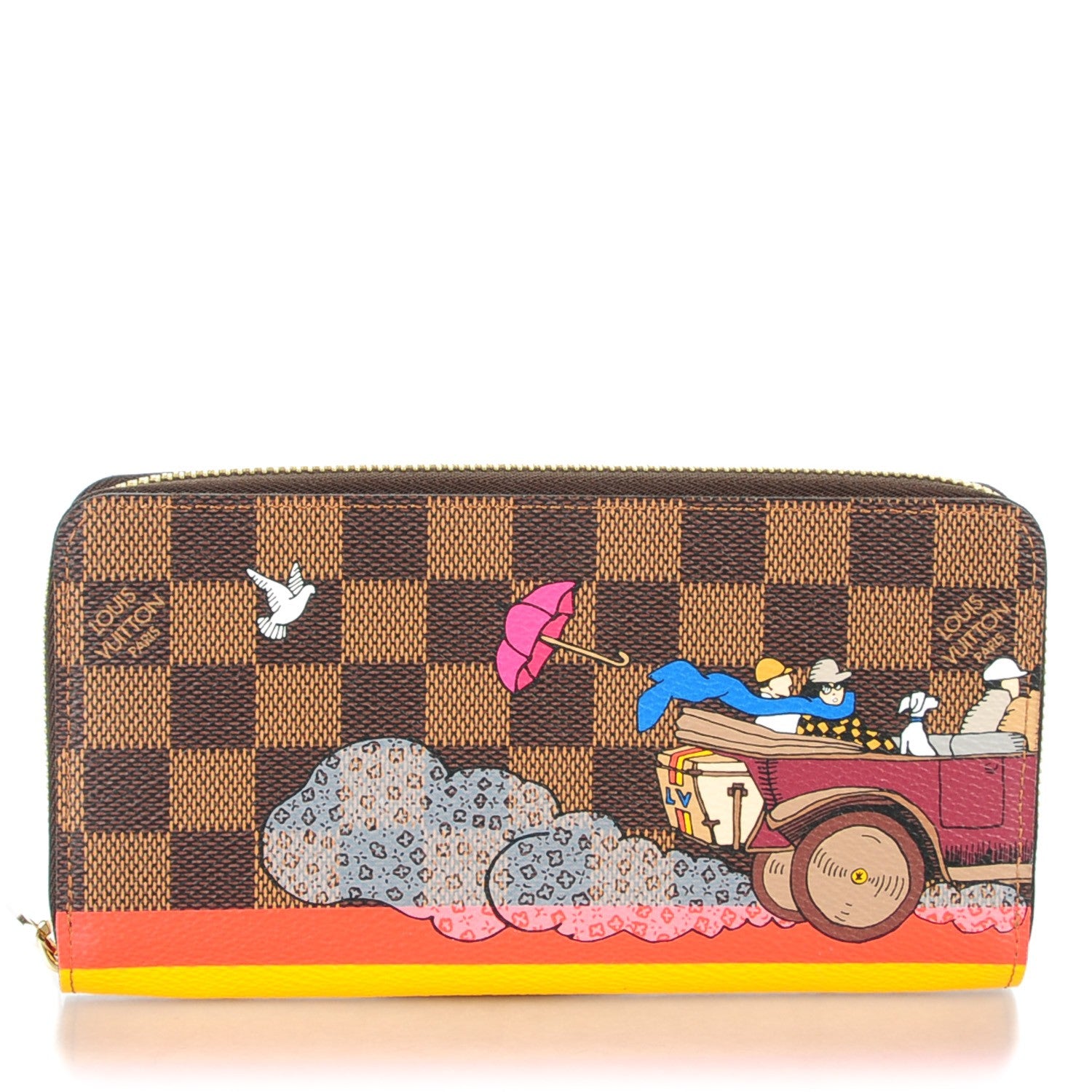 Louis Vuitton Damier Ebene 2015 Christmas Animation Zippy Wallet Poppy 1 of 7