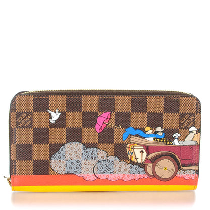 Louis Vuitton Damier Ebene 2015 Christmas Animation Zippy Wallet Poppy 1 of 7
