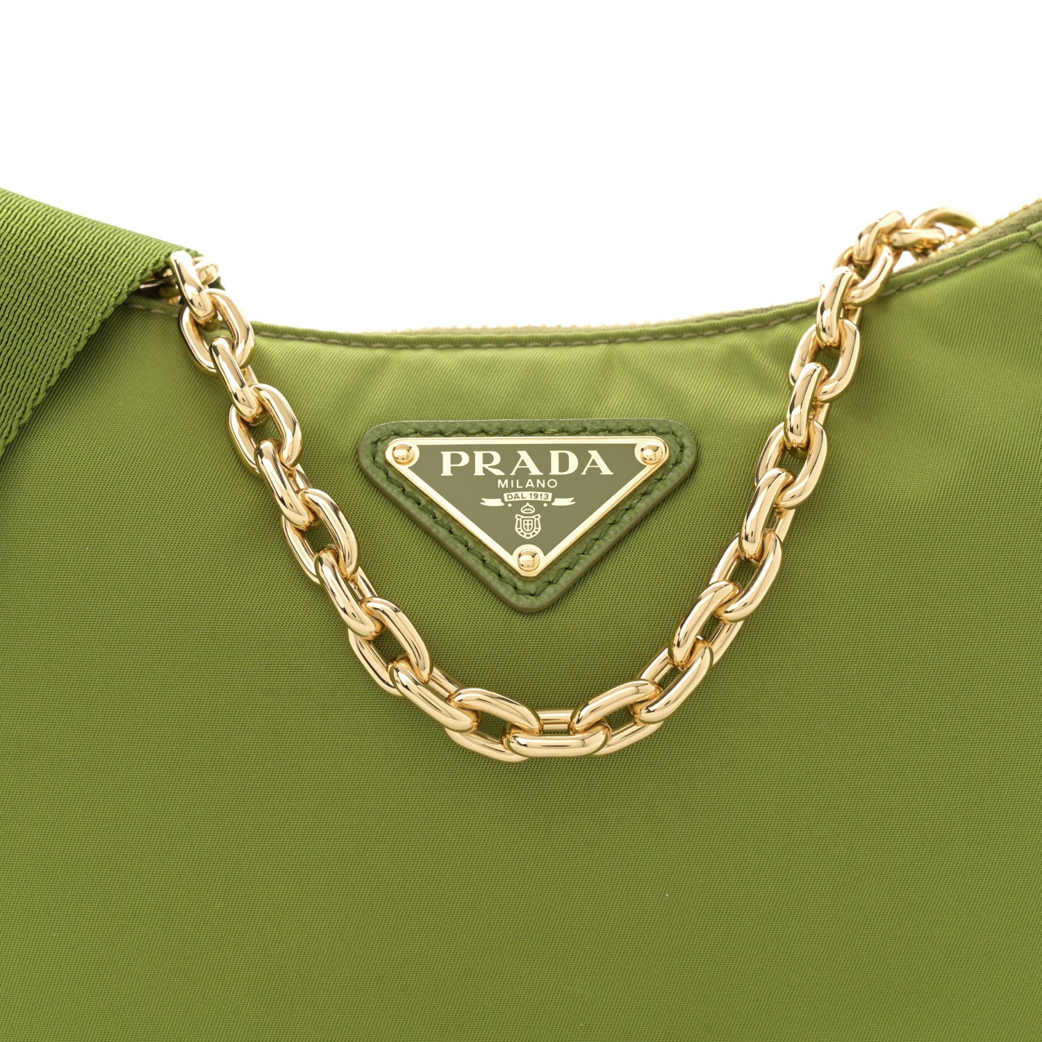Prada Re-Nylon Demi-lune Shoulder Bag Ivy Green 8 of 10