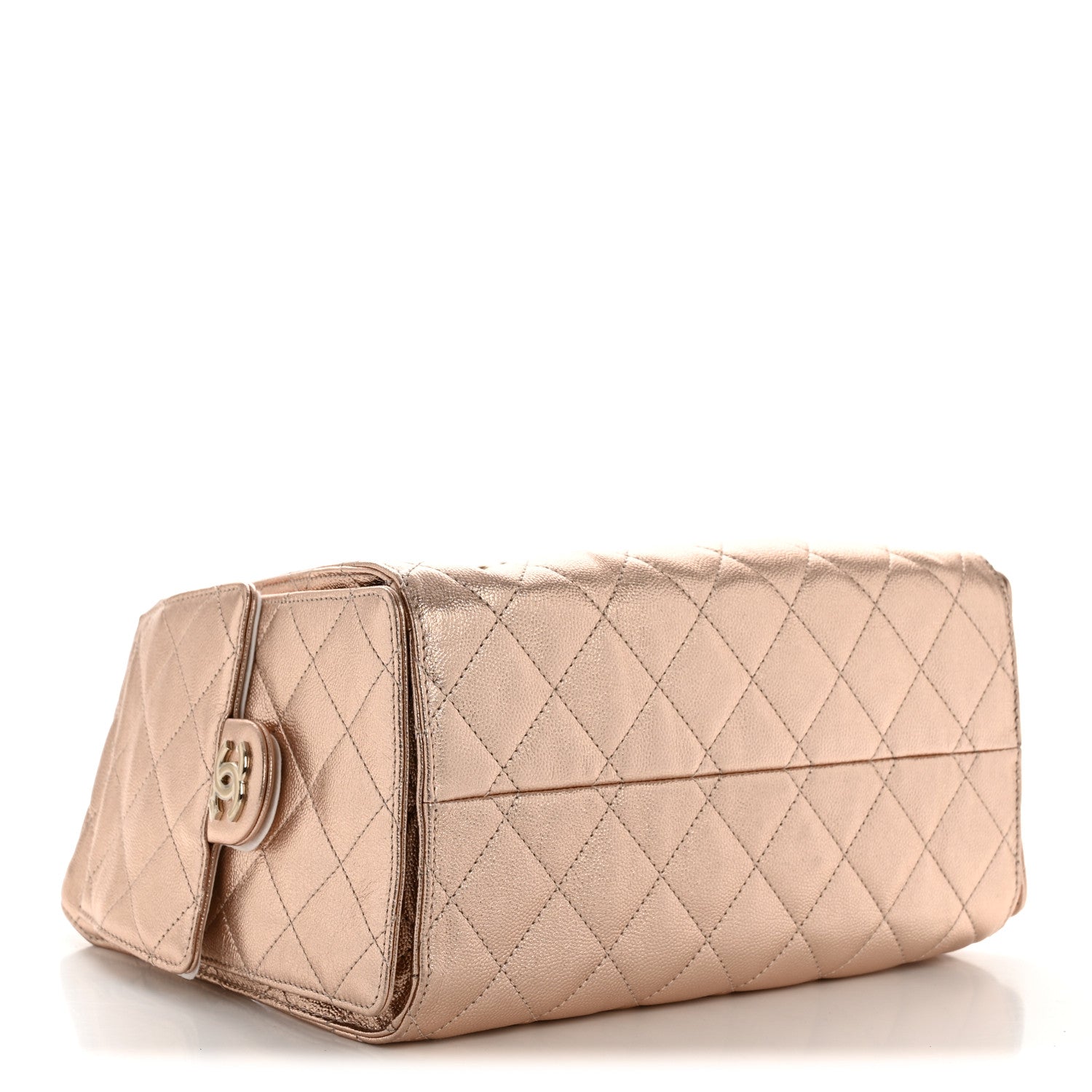 Chanel Metallic Caviar Quilted Small Chanel 25 Handbag Copper 4 of 11