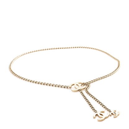 Chanel Enamel CC Chain Logo Belt Gold White 1 of 4
