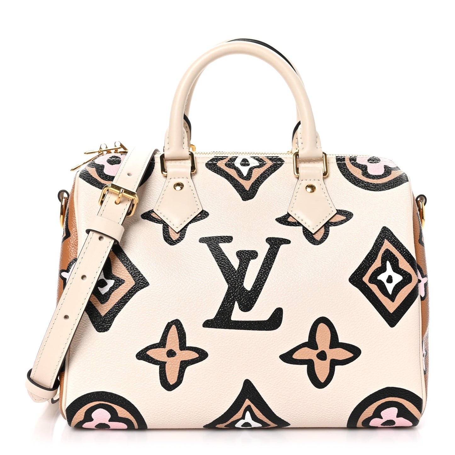 Monogram Giant Wild At Heart Speedy Bandouliere 25 Creme