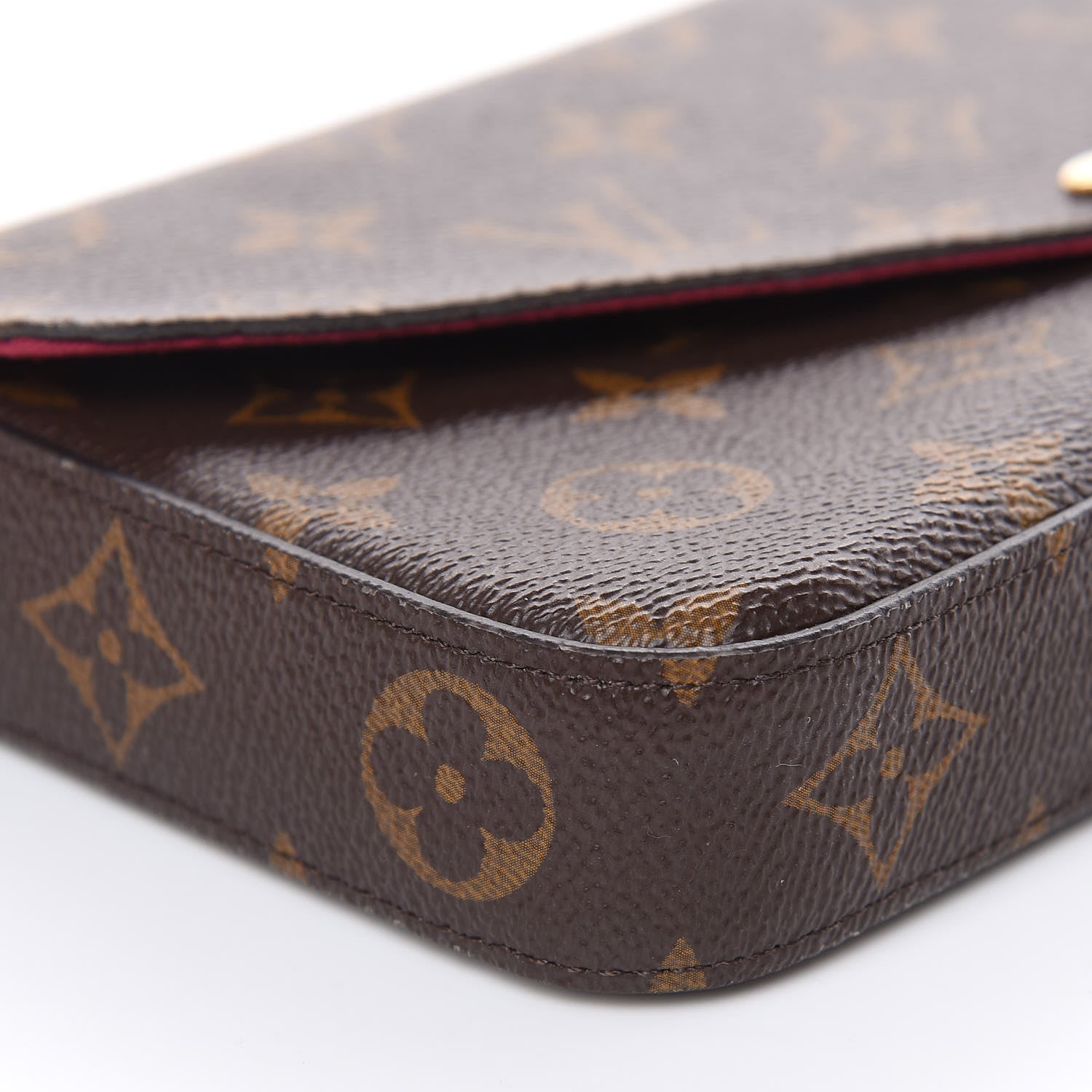 Louis Vuitton Monogram Pochette Felicie Chain Wallet Fuchsia 10 of 14