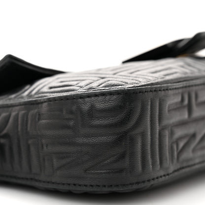 Fendi Nappa Logo Embossed Baguette Black 9 of 10