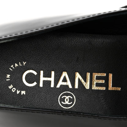 Chanel Patent Calfskin Mary Janes Flats 37.5 Black 8 of 10