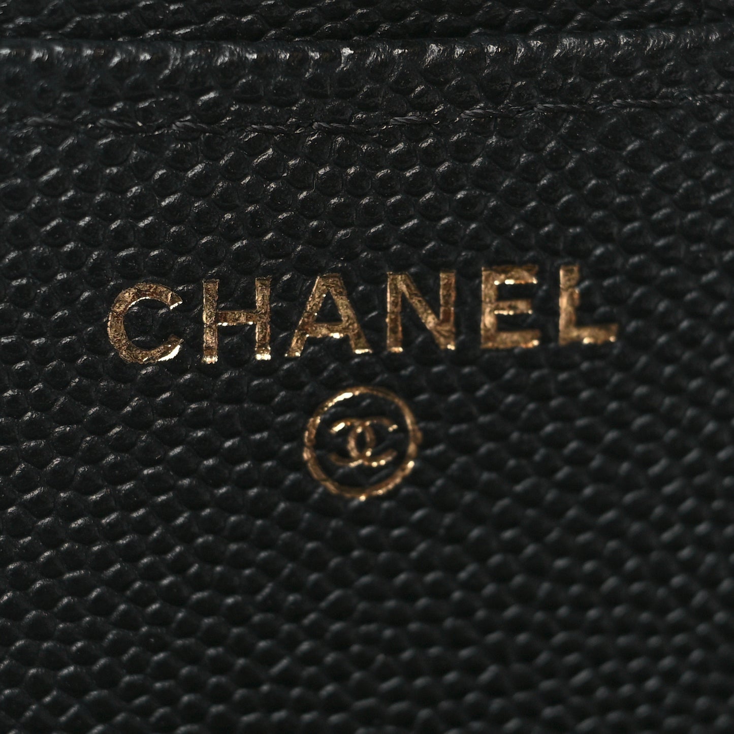 Caviar Quilted Flap Phone Holder With Chain Black
