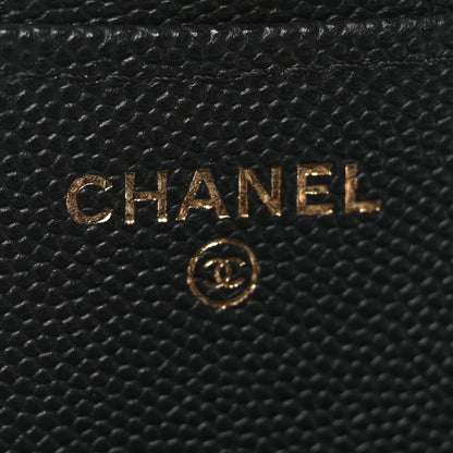 Chanel Caviar Quilted Flap Phone Holder With Chain Black 7 of 11