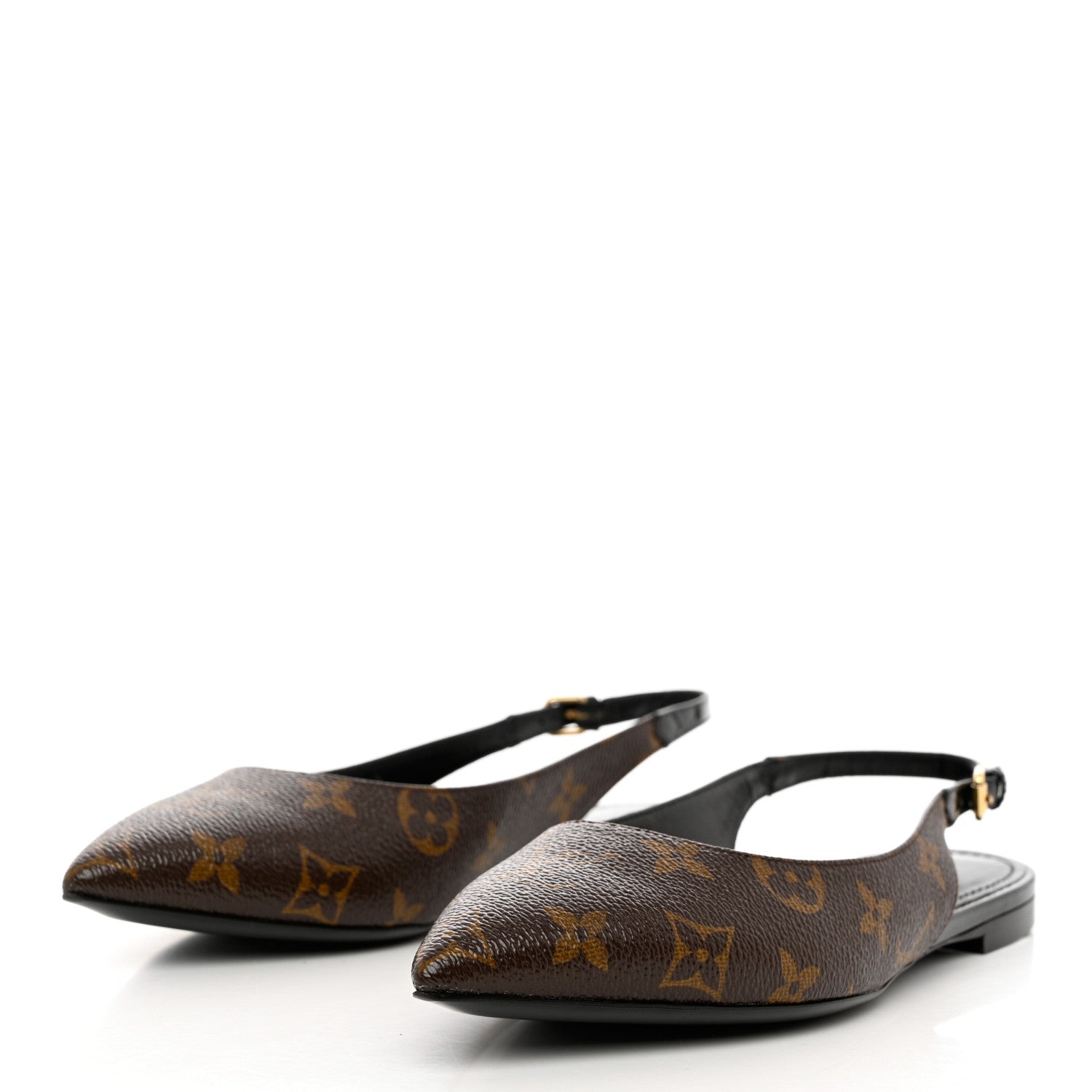 Louis Vuitton Patent Monogram Cherie Slingback Ballerina Flats 37 3 of 11