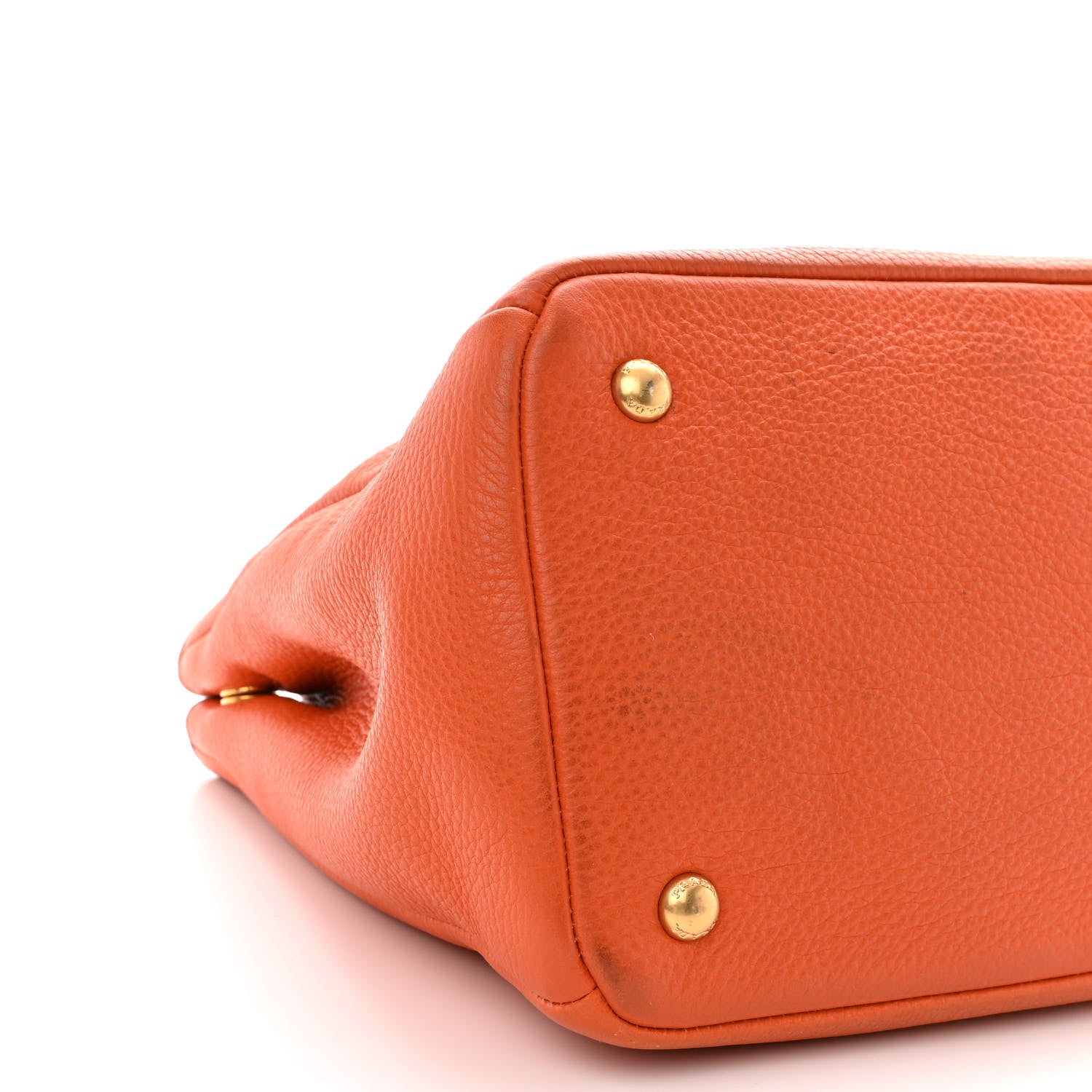 Prada Vitello Daino Shopping Tote Papaya 10 of 13