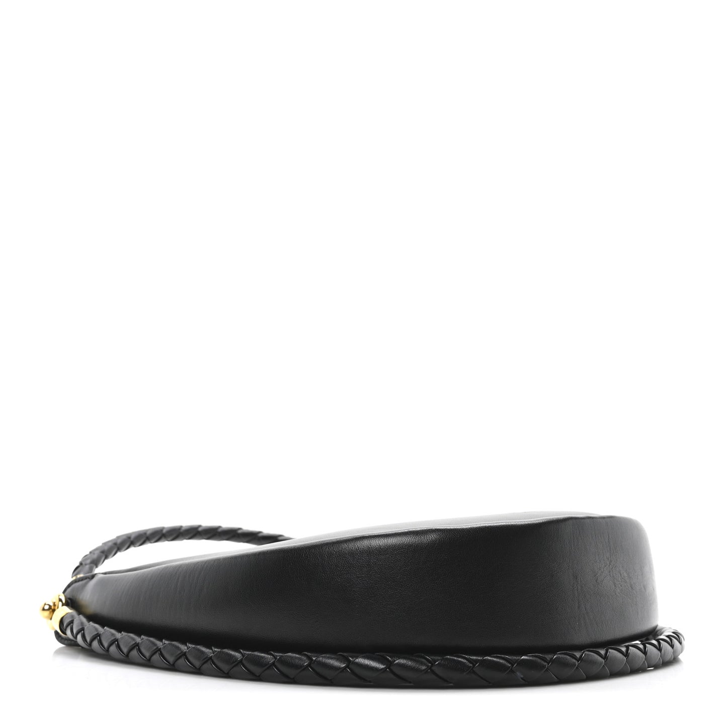 Smooth Calfskin Hula Hoop Shoulder Bag Black