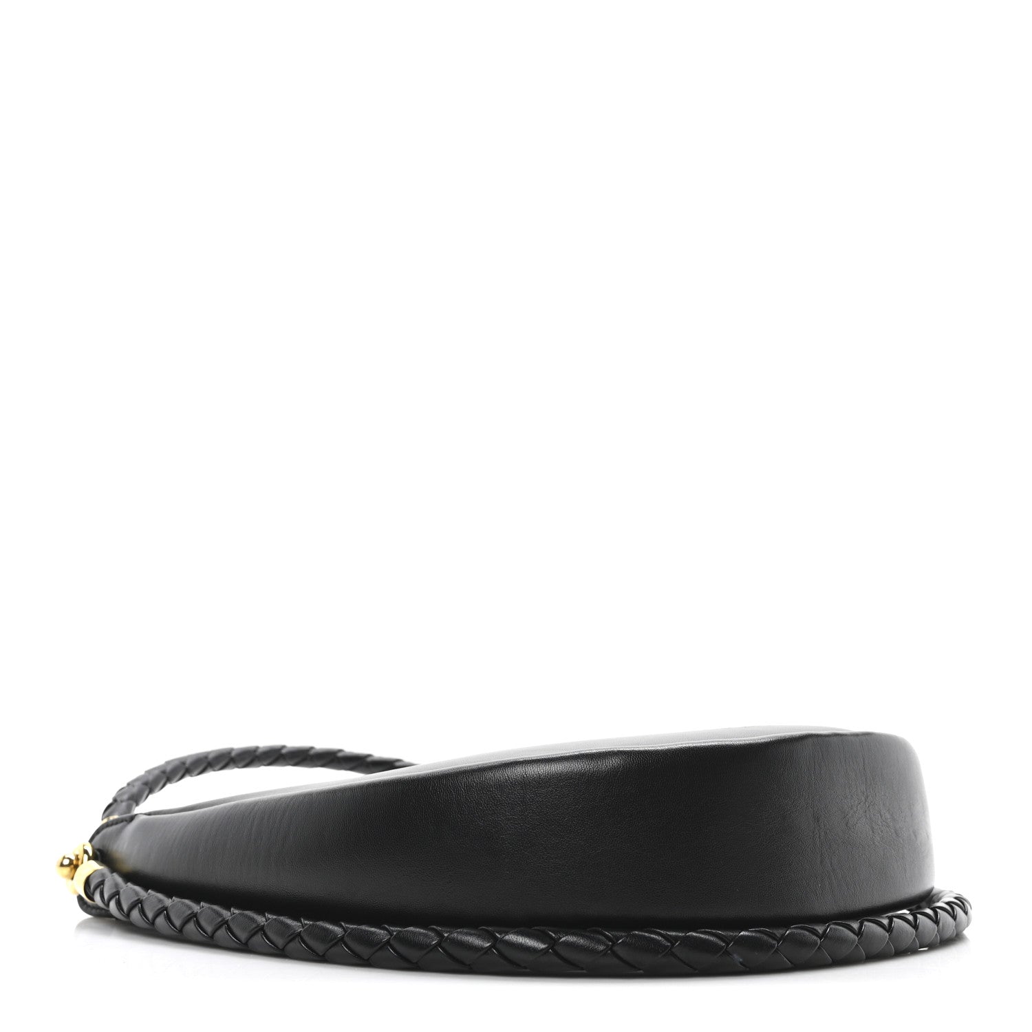 Bottega Veneta Smooth Calfskin Hula Hoop Shoulder Bag Black 4 of 9