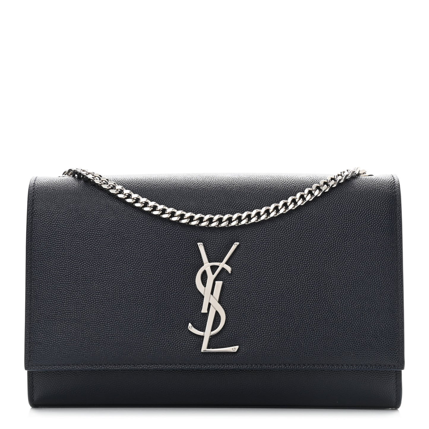 Grain De Poudre Medium Classic Monogram Kate Satchel Deep Marine