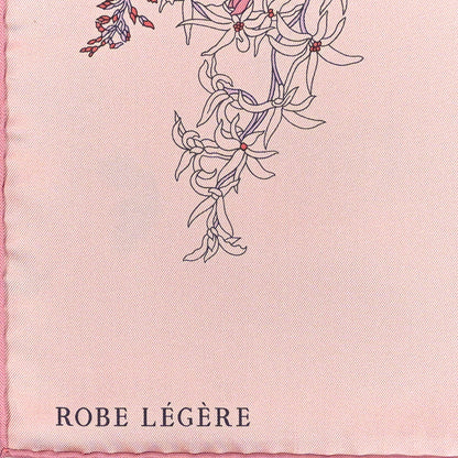 Hermes Silk Twill Robe Legere Scarf 90 Rose Hortensia Bleu 4 of 5